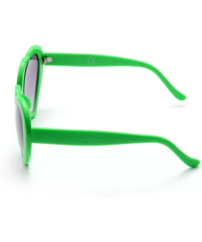 6 Neon Colors Heart Shape Party Favors Sunglasses - Multi Packs - 6-pack Green - CP183O86ETW $9.83 Rimless