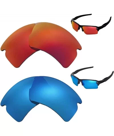 Polarized Fire Red + Ice Blue Replacement Lenses For Oakley Flak 2.0 XL - C8127YAM9BH $21.40 Sport