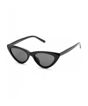 Retro Vintage Cat Eye Sunglasses for women Clout Goggles Composite Frame - Black/Grey - CA18OZ4YGH9 $10.59 Sport