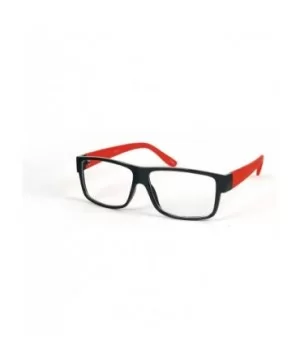 Wayfarer Clear Lens Rubber Coated Soft Feel Temple Sunglasses P2065CL - Orange - CJ11BOS09MN $6.18 Wayfarer