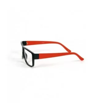 Wayfarer Clear Lens Rubber Coated Soft Feel Temple Sunglasses P2065CL - Orange - CJ11BOS09MN $6.18 Wayfarer