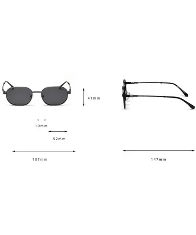 Vintage Small Frame Square Sunglasses Polarized Metal Sun Glasses 2020 Fashion Men Women Sunglasses UV400 - Grey - CL193HQG36...