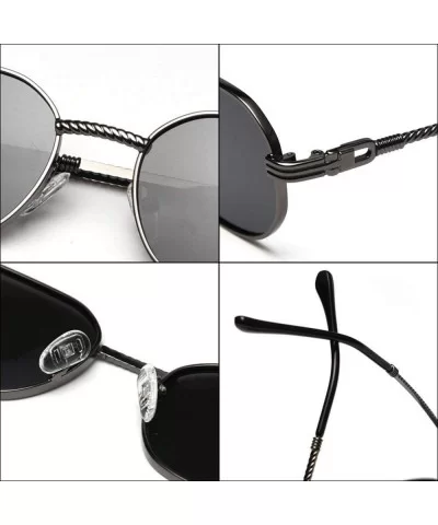 Vintage Small Frame Square Sunglasses Polarized Metal Sun Glasses 2020 Fashion Men Women Sunglasses UV400 - Grey - CL193HQG36...