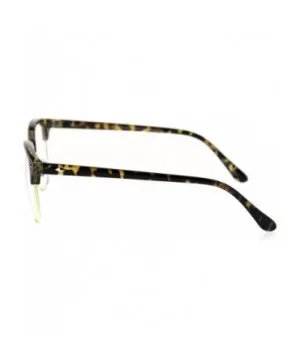 Mens Classic Horned Half Rim Hipster Nerdy Retro Eye Glasses - Tortoise - CM192RTN05Z $9.15 Rectangular