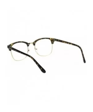 Mens Classic Horned Half Rim Hipster Nerdy Retro Eye Glasses - Tortoise - CM192RTN05Z $9.15 Rectangular