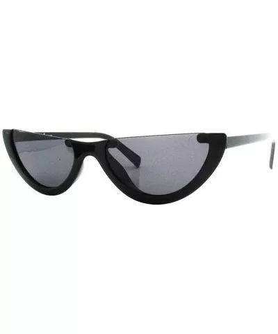 Half Frame Cat Eye Sunglasses P2456 - Black Smoke Lens - CA18QL6AR8W $7.83 Cat Eye