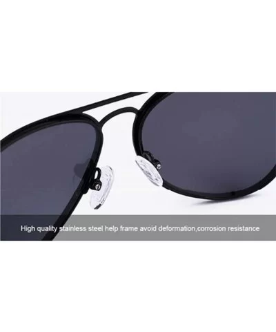 Fashion Trend Sunglasses- Unisex Polarized Glasses Vintage Full Frame Sunglasses - D - CG18RS7NM4X $34.52 Aviator