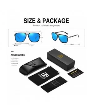 Polarized Sunglasses for Men Aviator Driving Women Mens Sunglasses Rectangular Vintage Sun Glasses - CP18S2ULOKR $14.51 Round