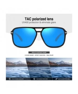 Polarized Sunglasses for Men Aviator Driving Women Mens Sunglasses Rectangular Vintage Sun Glasses - CP18S2ULOKR $14.51 Round