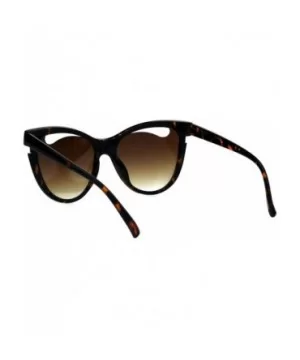 Womens Designer Style Sunglasses Unique Cutout Butterfly Frame UV 400 - Tortoise (Brown) - C518KL8393M $5.88 Oversized