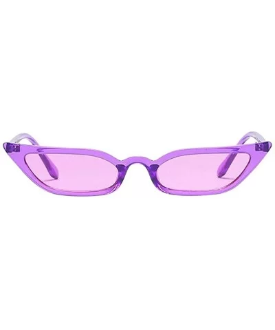 Women Vintage Cat Eye Sunglasses Retro Small Frame UV400 Eyewear Fashion Ladies - Purple - C2190OL304Y $6.60 Oversized