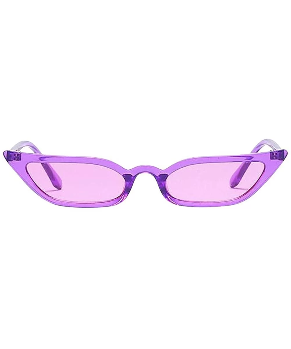 Women Vintage Cat Eye Sunglasses Retro Small Frame UV400 Eyewear Fashion Ladies - Purple - C2190OL304Y $6.60 Oversized