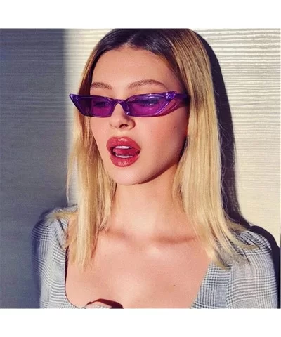 Women Vintage Cat Eye Sunglasses Retro Small Frame UV400 Eyewear Fashion Ladies - Purple - C2190OL304Y $6.60 Oversized