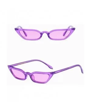 Women Vintage Cat Eye Sunglasses Retro Small Frame UV400 Eyewear Fashion Ladies - Purple - C2190OL304Y $6.60 Oversized