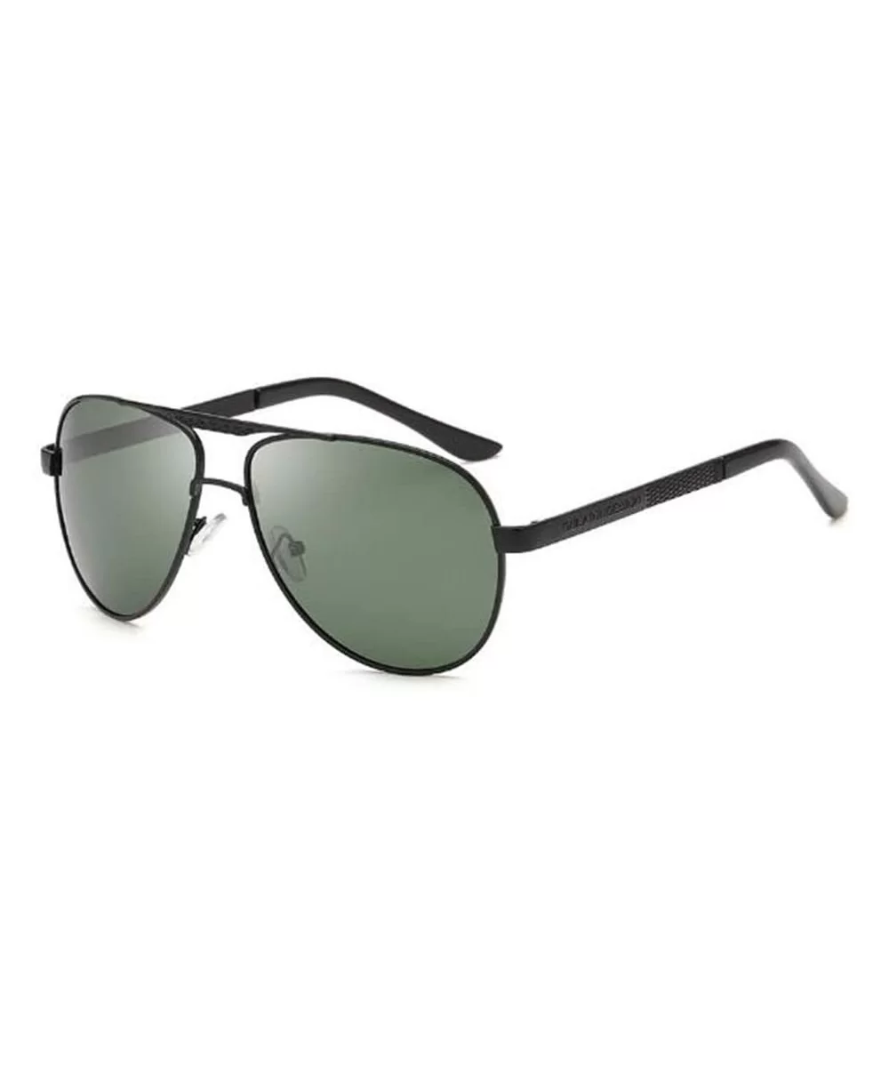 Changing Polarized Sunglasses Outdoor Driving - Black Frame Dark Green - CQ190SY48Q7 $6.58 Rectangular