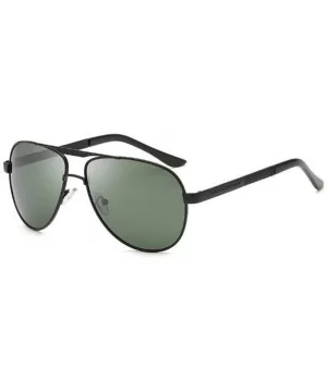 Changing Polarized Sunglasses Outdoor Driving - Black Frame Dark Green - CQ190SY48Q7 $6.58 Rectangular