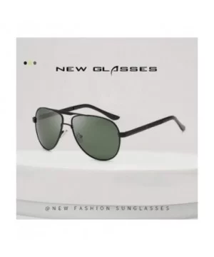 Changing Polarized Sunglasses Outdoor Driving - Black Frame Dark Green - CQ190SY48Q7 $6.58 Rectangular