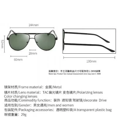 Changing Polarized Sunglasses Outdoor Driving - Black Frame Dark Green - CQ190SY48Q7 $6.58 Rectangular