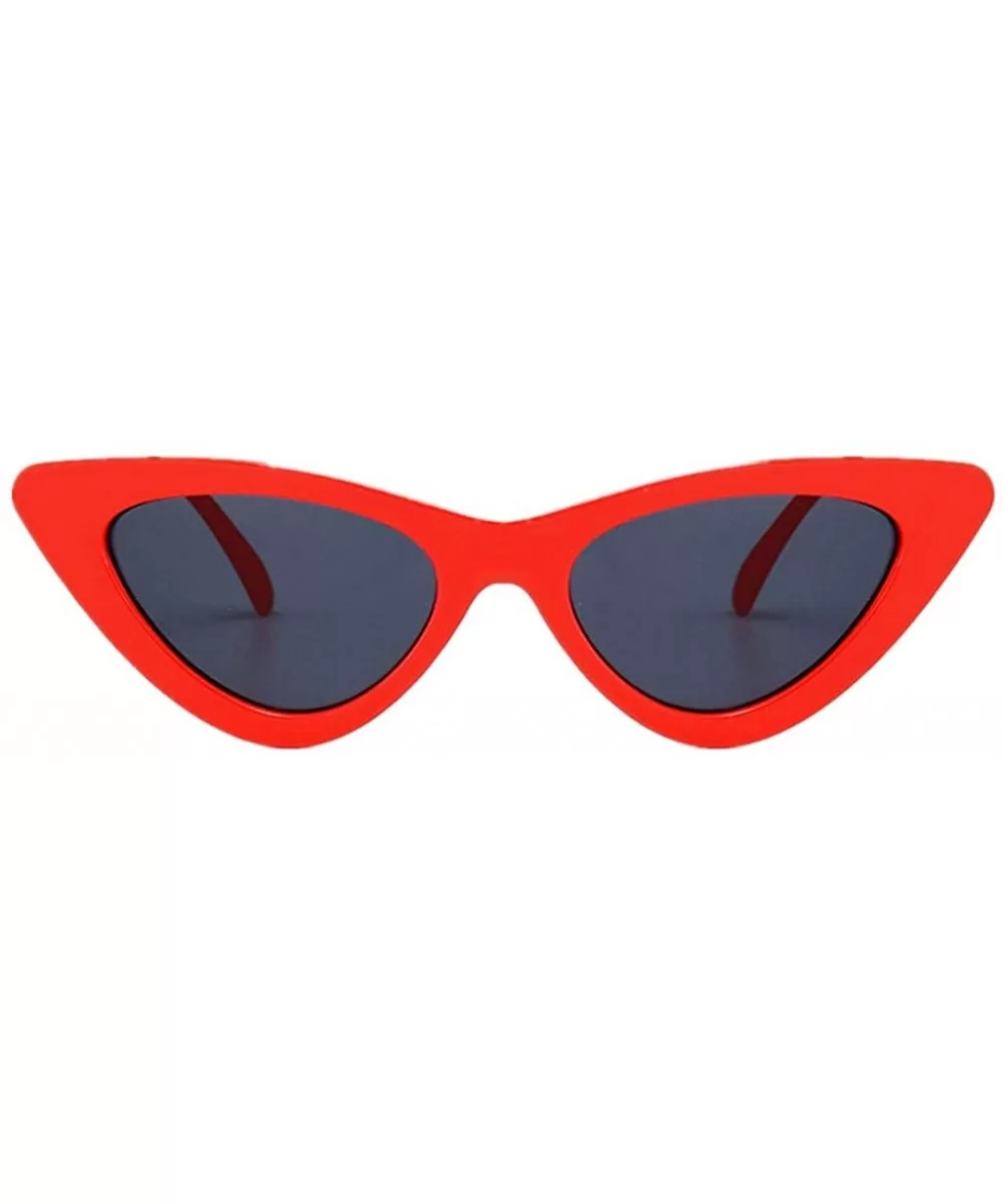 Clearance Women Fashion Cat Eye Shades Sunglasses Integrated UV Candy Colored Glasses - D - CB18RYI3EMT $5.82 Oval