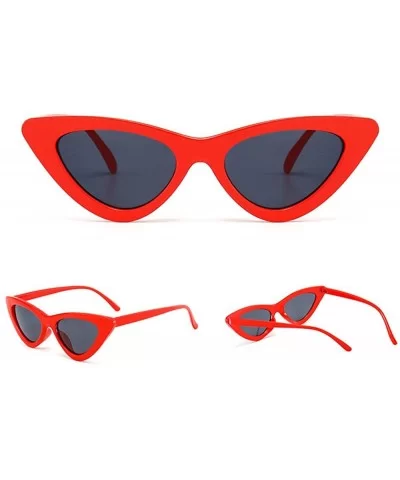 Clearance Women Fashion Cat Eye Shades Sunglasses Integrated UV Candy Colored Glasses - D - CB18RYI3EMT $5.82 Oval