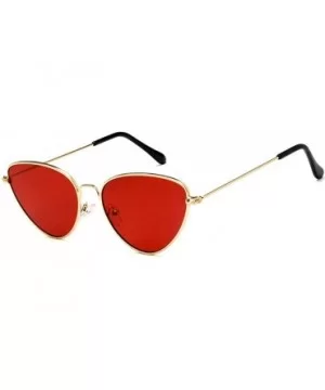 Women Fashion Triangle Cat Eye Sunglasses with Case UV400 Protection Beach - C518WTZMXQY $15.29 Cat Eye