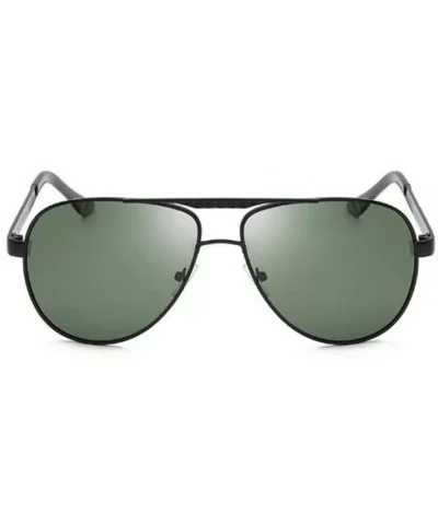 Changing Polarized Sunglasses Outdoor Driving - Black Frame Dark Green - CQ190SY48Q7 $6.58 Rectangular