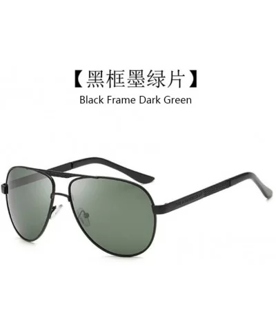 Changing Polarized Sunglasses Outdoor Driving - Black Frame Dark Green - CQ190SY48Q7 $6.58 Rectangular