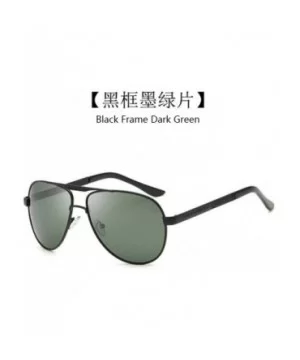 Changing Polarized Sunglasses Outdoor Driving - Black Frame Dark Green - CQ190SY48Q7 $6.58 Rectangular