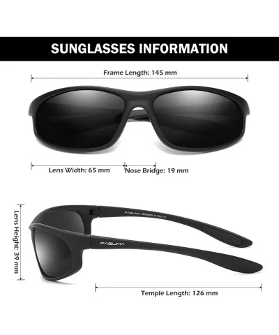 Polarized Sports Sunglasses For Men Cycling Driving Fishing 100% UV Protection - CE18ZTRNTTX $20.28 Sport