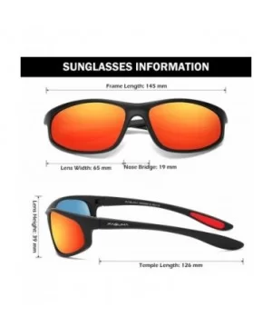 Polarized Sports Sunglasses For Men Cycling Driving Fishing 100% UV Protection - CE18ZTRNTTX $20.28 Sport