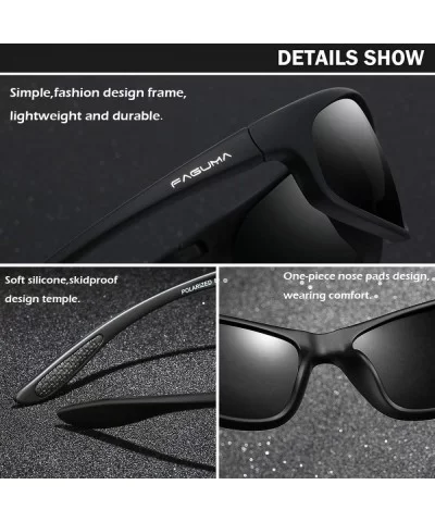 Polarized Sports Sunglasses For Men Cycling Driving Fishing 100% UV Protection - CE18ZTRNTTX $20.28 Sport