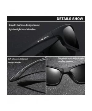 Polarized Sports Sunglasses For Men Cycling Driving Fishing 100% UV Protection - CE18ZTRNTTX $20.28 Sport