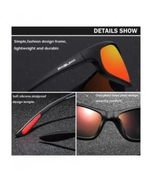 Polarized Sports Sunglasses For Men Cycling Driving Fishing 100% UV Protection - CE18ZTRNTTX $20.28 Sport