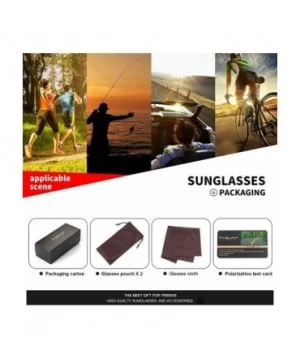 Polarized Sports Sunglasses For Men Cycling Driving Fishing 100% UV Protection - CE18ZTRNTTX $20.28 Sport