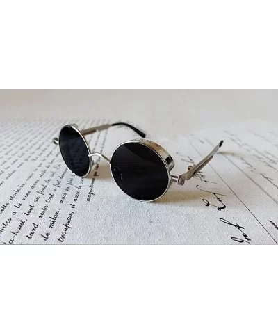 Retro Round Sunglasses Men Women Prince Mirror Sunglasses - CQ11H3R03IJ $32.97 Round