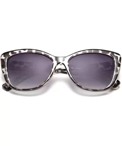 Polarized Vintage Sunglasses American Square Jackie O Cat Eye Sunglasses B2451 - Clear Grey Leopard - CA197CA3M9G $11.34 Cat Eye