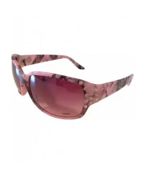 Women's Pink Camouflage Sport Hunting Fishing Sunglasses w/ Rhinestones - C911I7Q4M87 $10.01 Rectangular