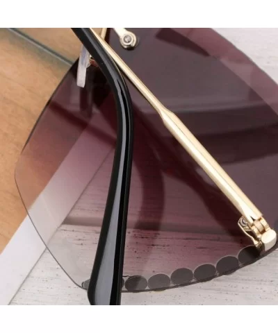 Sunglasses Rhinestones Gradient Oversized - C8190GKX4WZ $7.78 Oversized