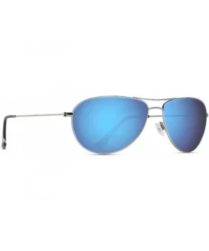 Baby Sea Polarized Aviator Sunglasses for Small to Medium Face 8017&8018 - Silver/Blue for Normal Face - C018W6U4M8O $13.05 A...