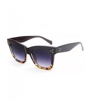 Vintage style Sunglasses for Men or Women PC Resin UV 400 Protection Sunglasses - Leopard Gray - C018SASQWIX $12.36 Round