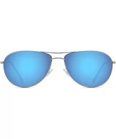 Baby Sea Polarized Aviator Sunglasses for Small to Medium Face 8017&8018 - Silver/Blue for Normal Face - C018W6U4M8O $13.05 A...