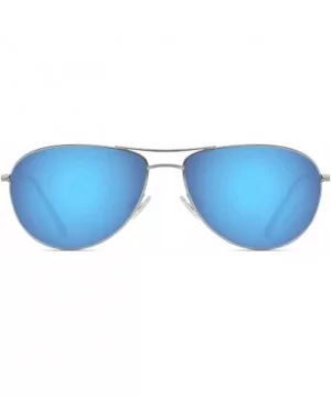 Baby Sea Polarized Aviator Sunglasses for Small to Medium Face 8017&8018 - Silver/Blue for Normal Face - C018W6U4M8O $13.05 A...