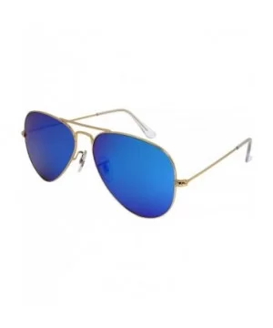 Metal Aviators Sunglasses for Small Face W/Premium Mineral Glass Lens - C318GUWZ9ST $23.81 Aviator