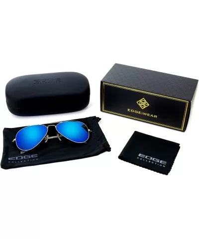 Metal Aviators Sunglasses for Small Face W/Premium Mineral Glass Lens - C318GUWZ9ST $23.81 Aviator