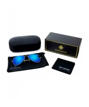 Metal Aviators Sunglasses for Small Face W/Premium Mineral Glass Lens - C318GUWZ9ST $23.81 Aviator