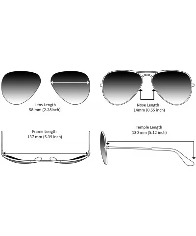 Metal Aviators Sunglasses for Small Face W/Premium Mineral Glass Lens - C318GUWZ9ST $23.81 Aviator