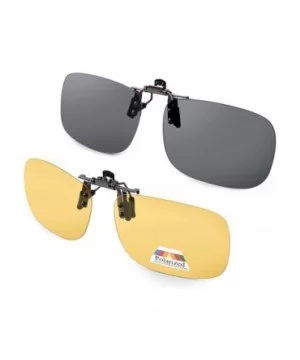 Polarized Clip on Sunglasses over Prescription Glasses Night Vision Driving - C118ME7K8HU $11.26 Square