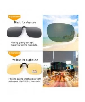 Polarized Clip on Sunglasses over Prescription Glasses Night Vision Driving - C118ME7K8HU $11.26 Square