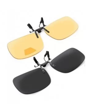 Polarized Clip on Sunglasses over Prescription Glasses Night Vision Driving - C118ME7K8HU $11.26 Square