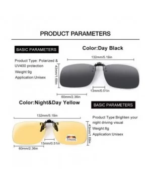 Polarized Clip on Sunglasses over Prescription Glasses Night Vision Driving - C118ME7K8HU $11.26 Square